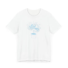 Load image into Gallery viewer, Pod Therapy Outline Logo Sky Blue Unisex Jersey Short Sleeve Tee