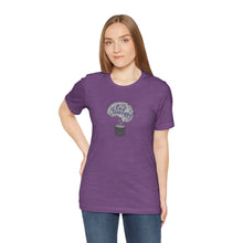 Load image into Gallery viewer, Pod Therapy Grey/Periwinkle Logo Unisex Jersey Short Sleeve Tee
