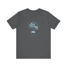 Load image into Gallery viewer, Pod Therapy Outline Logo Sky Blue Unisex Jersey Short Sleeve Tee