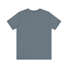 Load image into Gallery viewer, Pod Therapy Grey/Periwinkle Logo Unisex Jersey Short Sleeve Tee