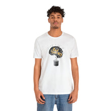 Load image into Gallery viewer, Pod Therapy Black/Gold Logo Unisex Jersey Short Sleeve Tee