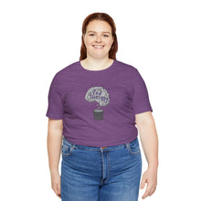 Load image into Gallery viewer, Pod Therapy Grey/Periwinkle Logo Unisex Jersey Short Sleeve Tee