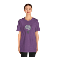 Load image into Gallery viewer, Pod Therapy Grey/Periwinkle Logo Unisex Jersey Short Sleeve Tee