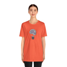 Load image into Gallery viewer, Pod Therapy Grey/Periwinkle Logo Unisex Jersey Short Sleeve Tee