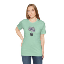 Load image into Gallery viewer, Pod Therapy Grey/Periwinkle Logo Unisex Jersey Short Sleeve Tee