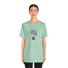 Load image into Gallery viewer, Pod Therapy Grey/Periwinkle Logo Unisex Jersey Short Sleeve Tee