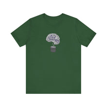 Load image into Gallery viewer, Pod Therapy Grey/Periwinkle Logo Unisex Jersey Short Sleeve Tee