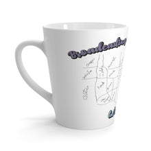 Load image into Gallery viewer, Jim's Geography Latte Mug "Broadcasting Across the Country."