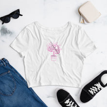 Load image into Gallery viewer, Tree Pink Women’s Crop Tee