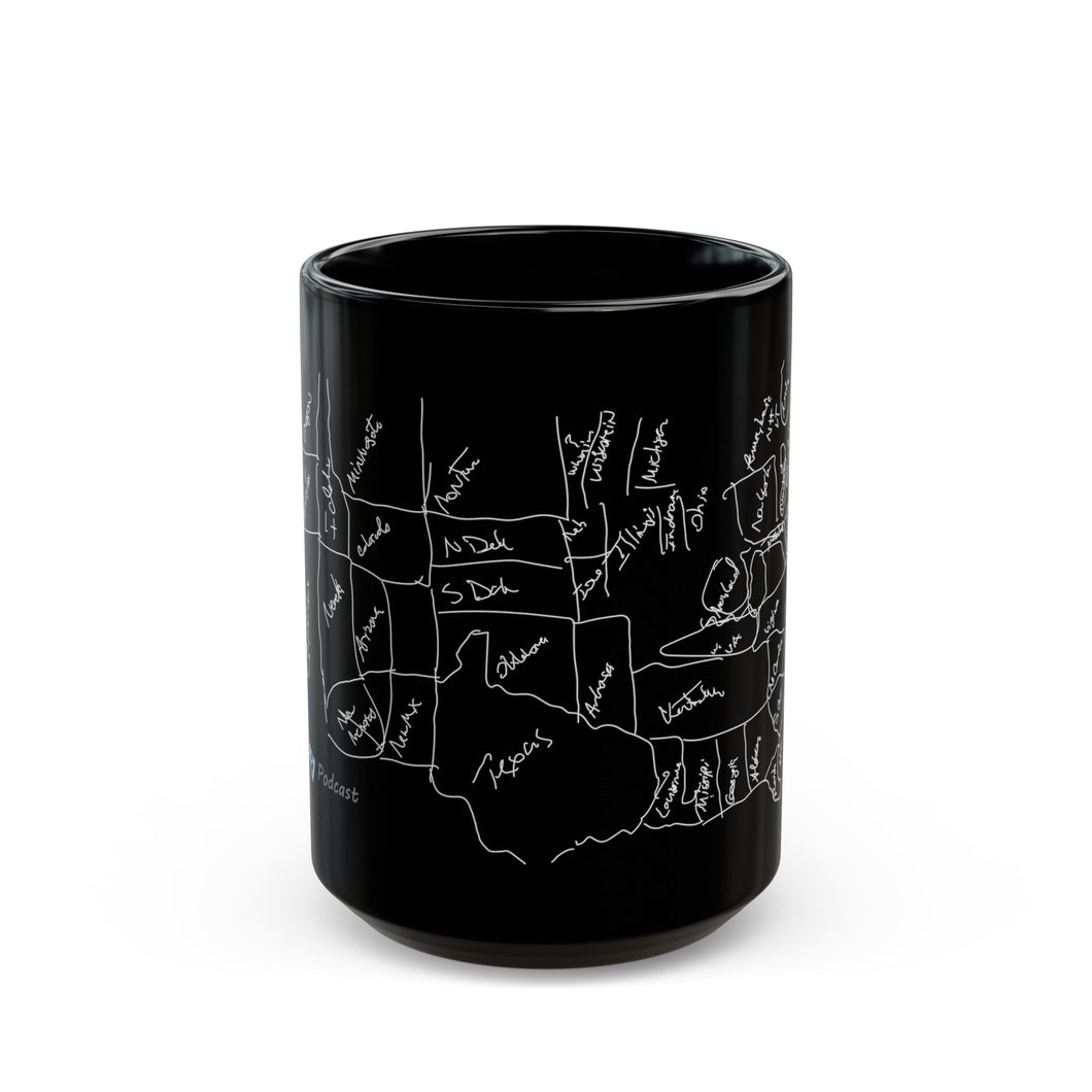 Jim's Geography Black Mug (15oz)