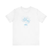 Load image into Gallery viewer, Pod Therapy Outline Logo Sky Blue Unisex Jersey Short Sleeve Tee
