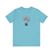 Load image into Gallery viewer, Pod Therapy Grey/Periwinkle Logo Unisex Jersey Short Sleeve Tee
