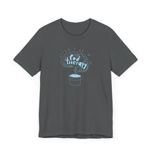 Load image into Gallery viewer, Pod Therapy Outline Logo Sky Blue Unisex Jersey Short Sleeve Tee
