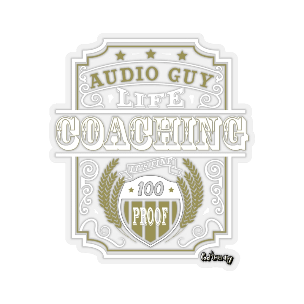 Audio Life Coaching Stickers White